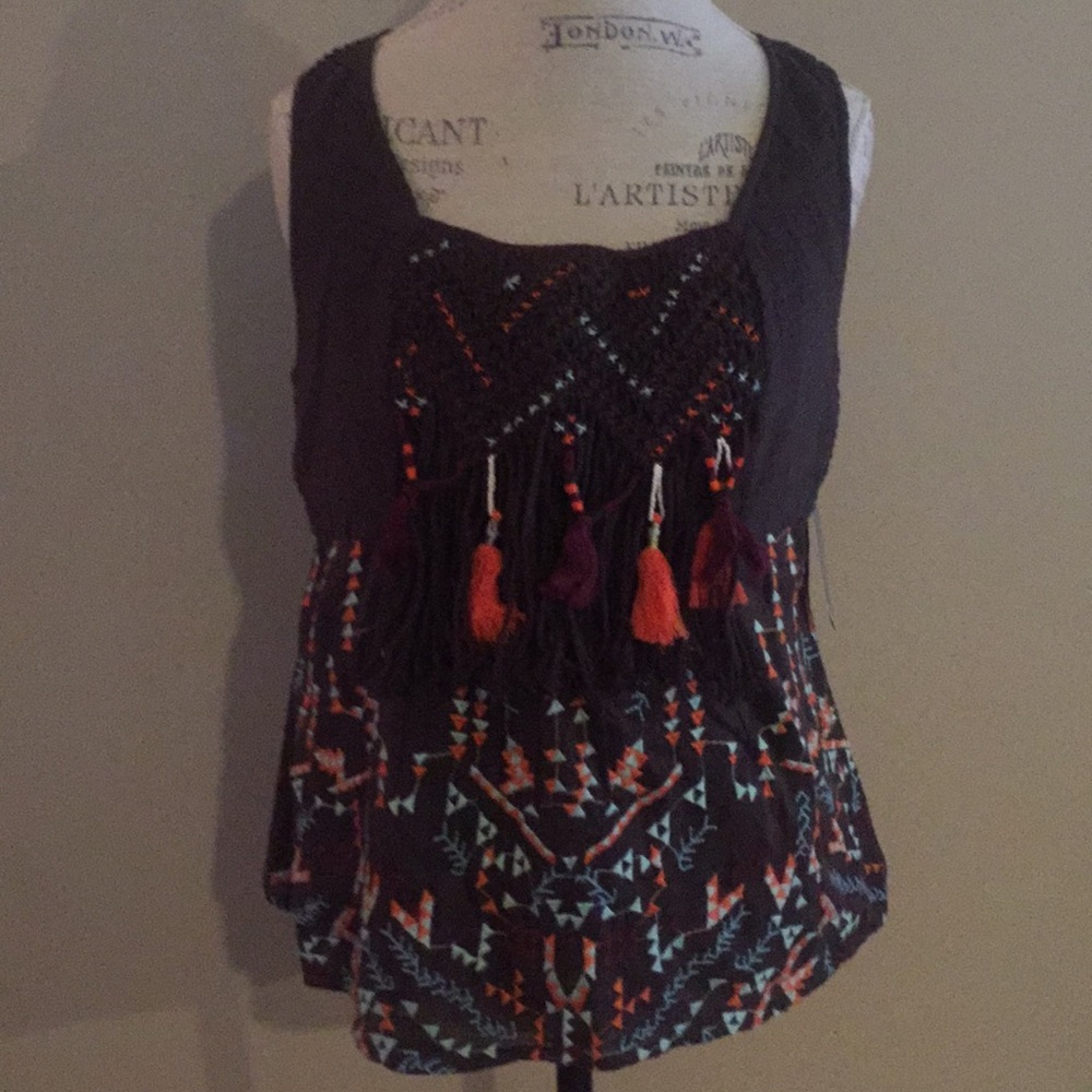 Anthropologie Tribal Print Blouse